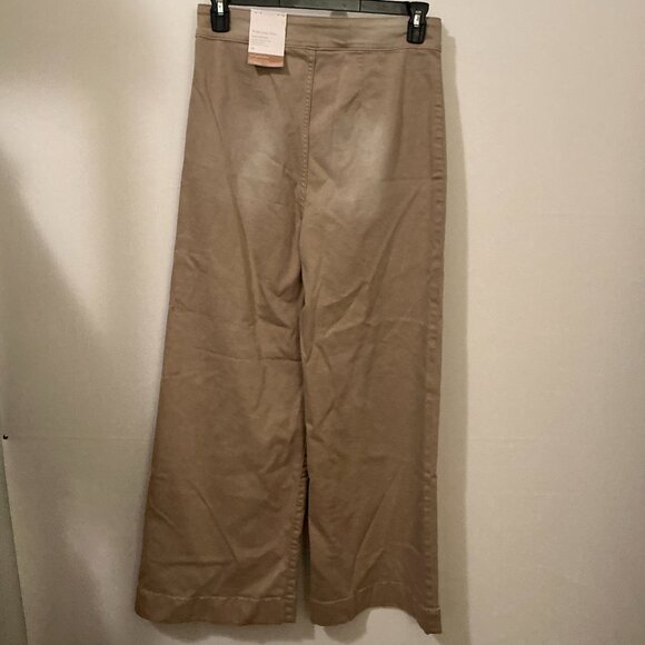 LC Lauren Conrad Womens Size 10 Beige Super High Rise Wide Leg Jean NEW NWT - Picture 2 of 4